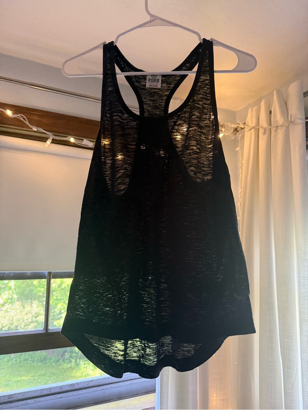 VS PINK Women's Black Racerback Tank Top | Size XS